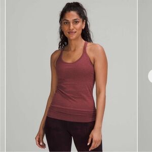 EUC Lululemon Ebb to Street Tank Top. Color Smoky Red. Size 8